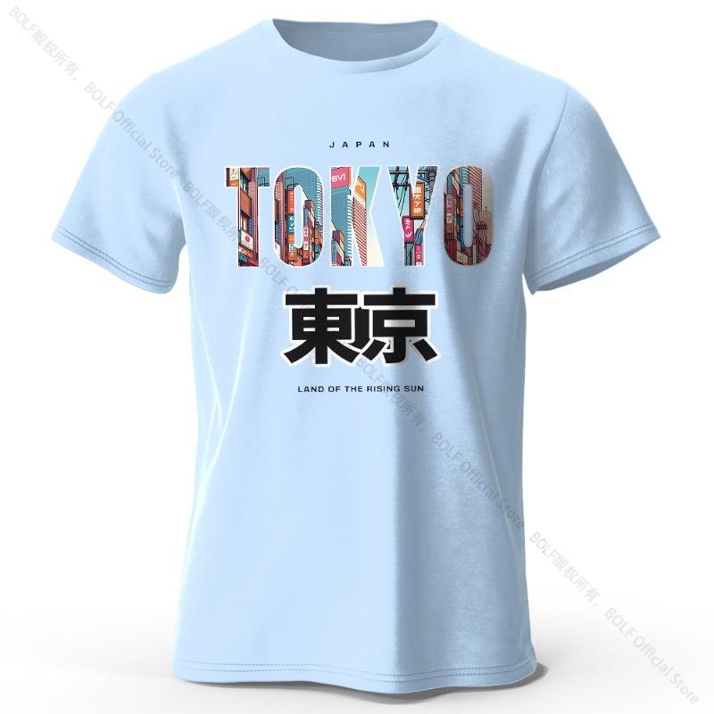 T-shirt alla moda stampata Tokyo 100% Cotone, Maglietta a maniche corte con scollo rotondo ultra morbida, Perfetta per Uomini e Donne