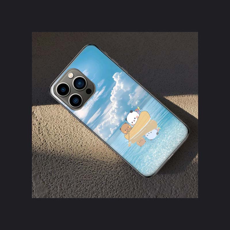 Custodia per Telefono BuBu DuDu Carina Per Iphone 16 15 Plus 13 12 Mini 17Air 16E 11 14 Pro 17 Pro Max Cover Guscio Coque Morbida Trasparente Capa Carina