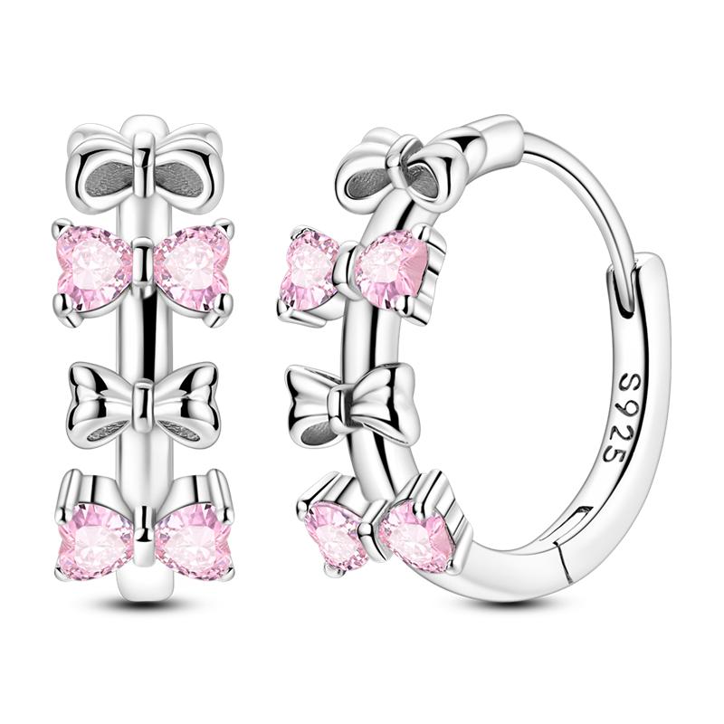 Women Hoop Earrings 2025New 925 Silver Sweet Cherry Earring Wedding Engagement For Girlfriend Wife Birthday Gift