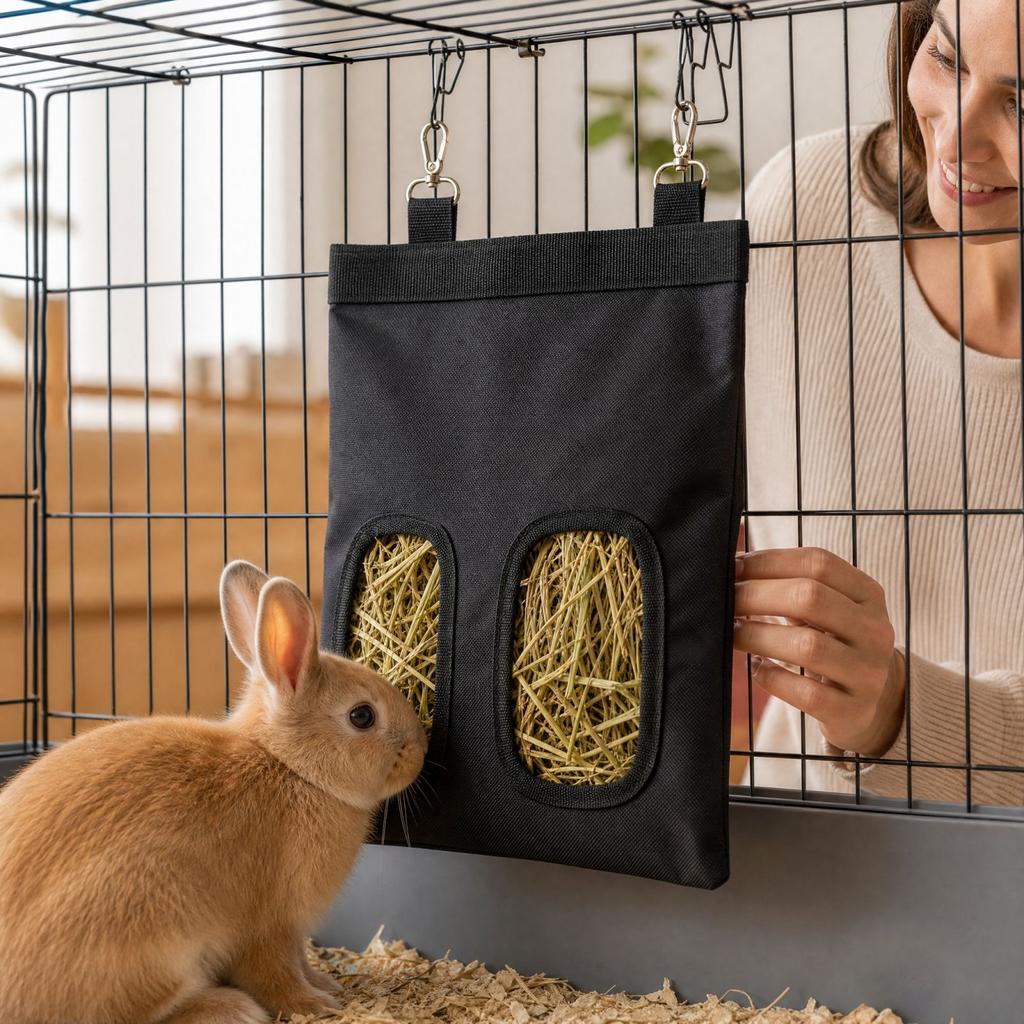 Závěsný krmicí sáček pro králíky Malý - Dávkovač do klecí