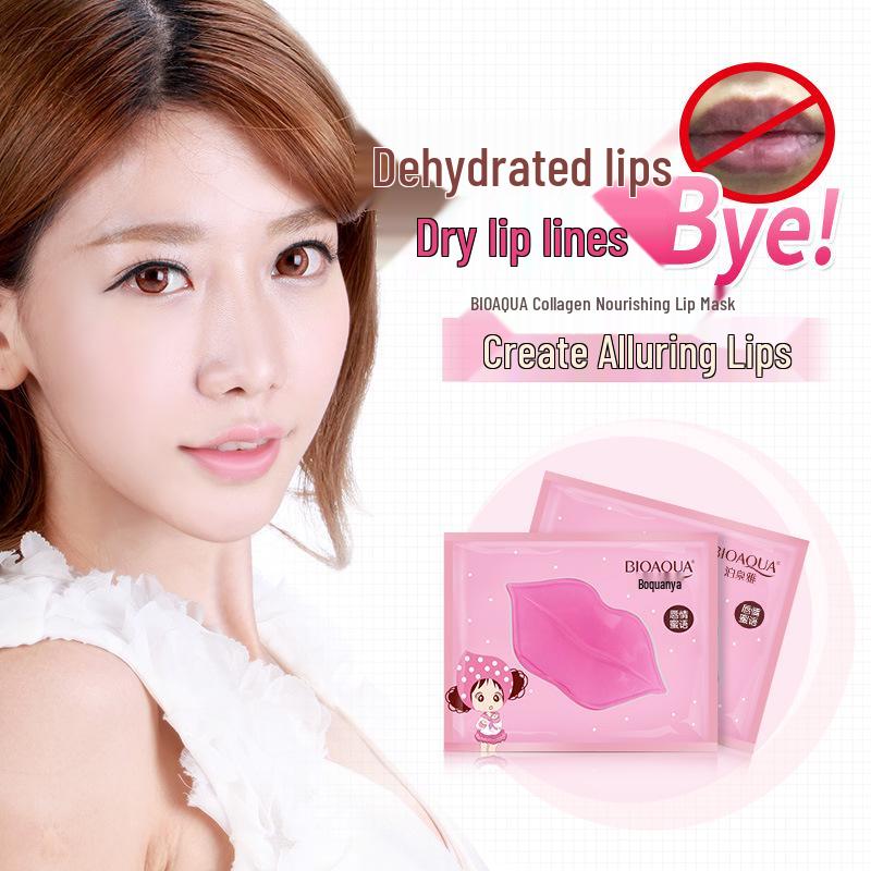 BIOAQUA Collagen Lip Mask: Reduces Lip Lines, Enhances Color, Exfoliates, Hydrates & Moisturizes.