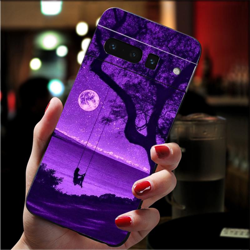 Phone Case For Google Pixel 10 Pro XL 9 Pro XL 9A 8 7 6 Pro Pixel 8A 7A 6A Pixel 8 7 6 5 Aesthetic Purple