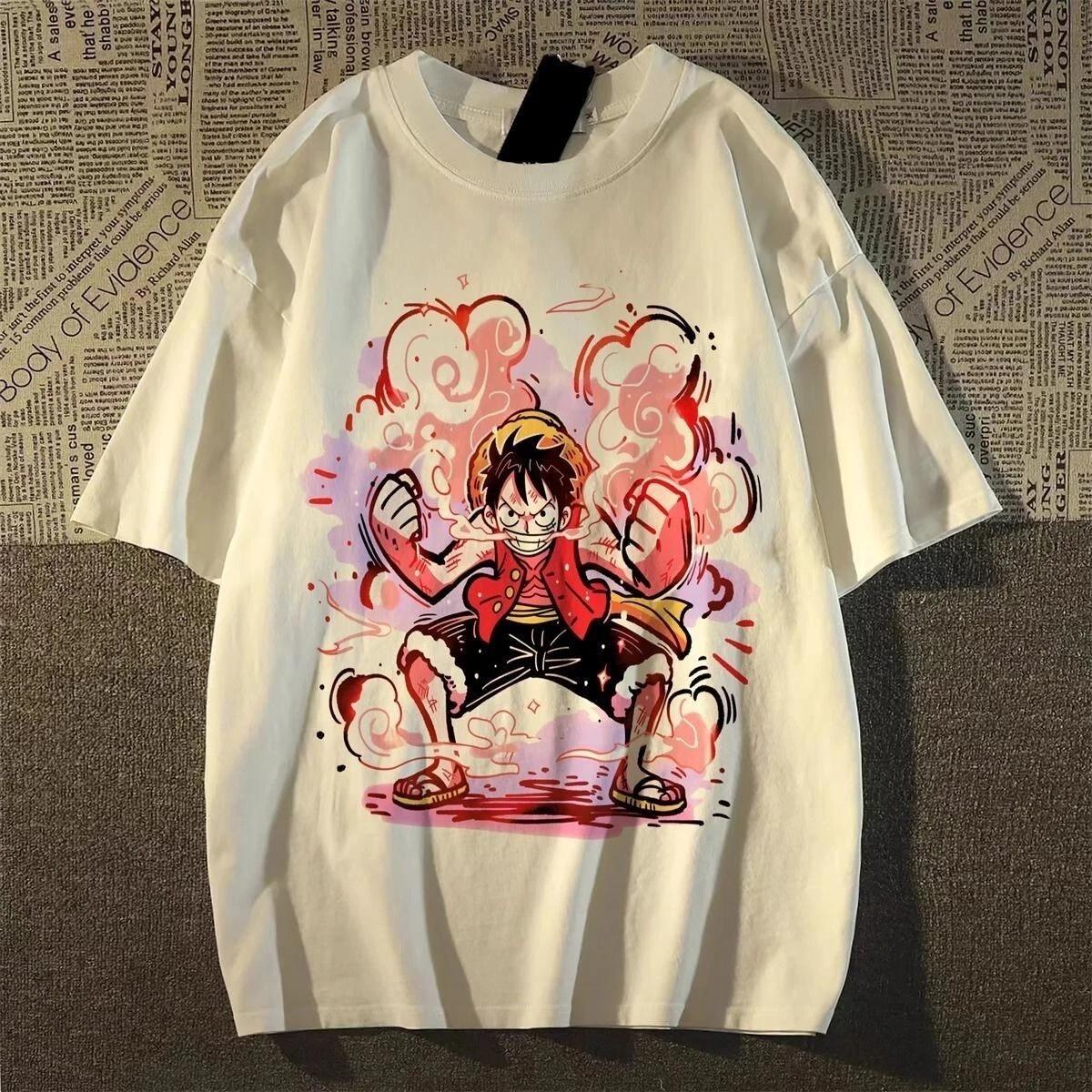 

One Piece Luffy Anime Manga T-Shirt Tee Undershirt Short Sleeve Cotton S