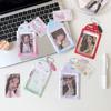 Kpop PVC Photocard Holder with Keychain Pendant Kawaii Card Protector for 54x86mm Idol Photo Fit Students Girls Gift