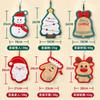 Christmas Hand Towel Cartoon Santa Claus Bell Deer Shape Absorbent Hand Cloth Christmas Kitchen Bathroom Handkerchief Towels