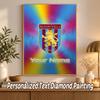 Aston Villa Custom Name Text 5D Diamond Painting Kit DIY Full Drill Diamond Art Decoration