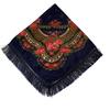120*120cm Retro Floral Printed Big Square Bandanas Russian Fringed Shawls Women's Head Scarf babushka Scarves Ethnic Pashmina