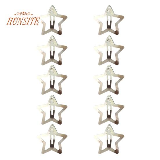 

10/30/50 шт., заколки для волос, милая форма звезды, серебряный цвет, Нескользящие заколки для волос для девочек и женщин, аксессуары для волос из металлического сплава 10 pcs