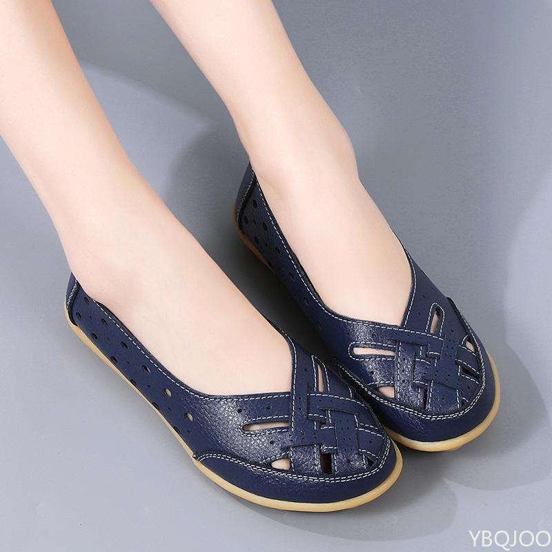 Fashion Summer casual hollow breathable women's shoes 2025 new style women's fashionable soft sole versatile comfortable flat shoes