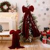 Big Ribbon Christmas Bow Decoration Large Tree Topper Bow  Fireplace Decor