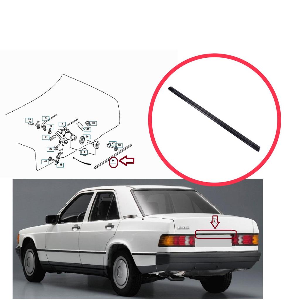 BDP1448 Madlo víka zadního kufru pro Mercedes 190 190E 190D W201 1982-1993 A2017580202