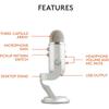 Blue Microphones Yeti USB Microphone Silver 1950 Model 16-bit/48kHz High-Quality Sound Recording