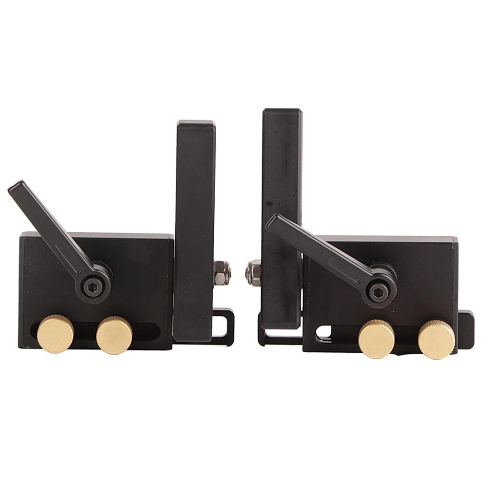 

2Pcs Miter Flip Track Stop,Left Right Miter Track Stop Accurate Locator Woodworking Positioning Limiter Slot Track Stoppers чёрный