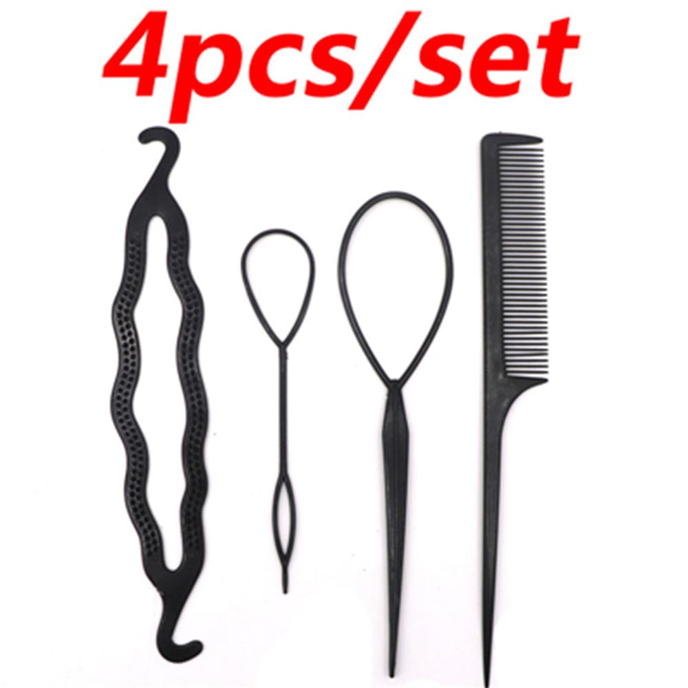 1-6Pcs/Set Múltiplas Ferramentas Mágicas para Trançar Cabelo Feminino Menina Cabelo Donut Bun Maker Grampos de Cabelo Torção Grampo de Cabelo Ferramenta de Estilo Acessório de Cabelo