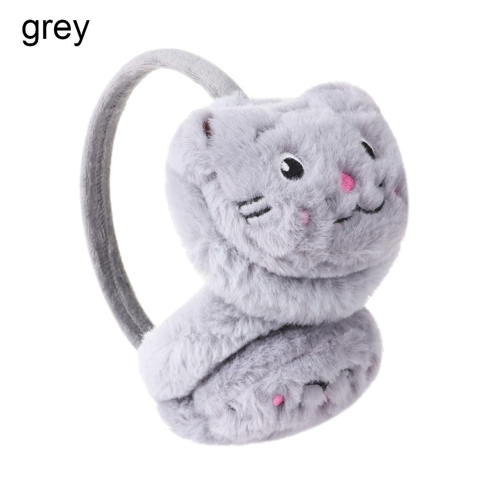

Winter Soft Cartoon Cute Casual Ear Protection Thicken Warm Warm Earmuffs Ear Warmers сірий