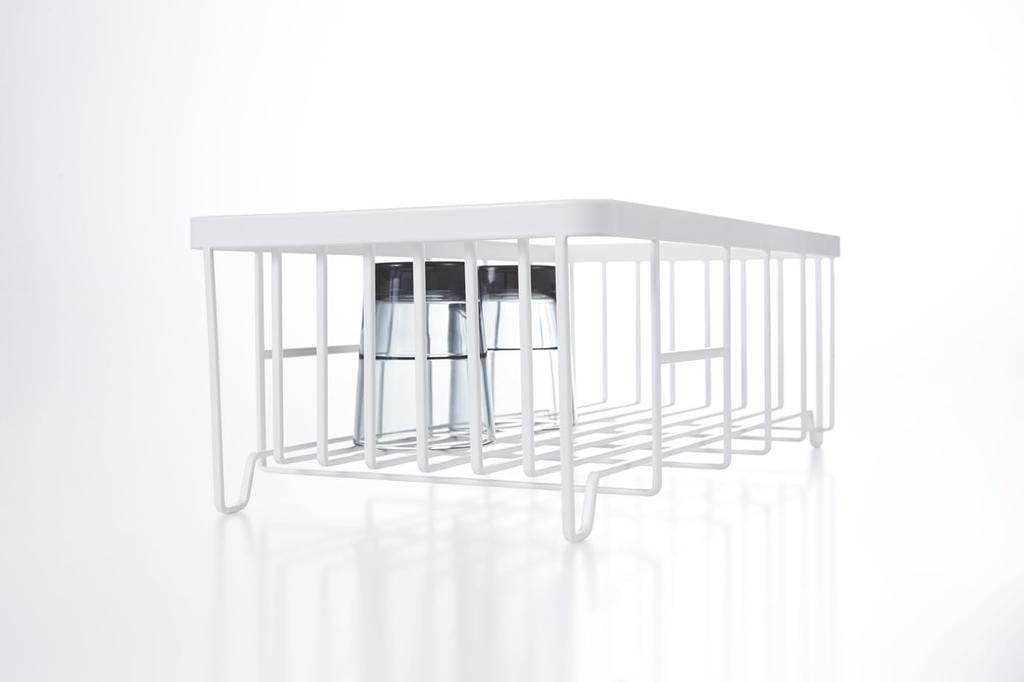 Yamazaki Industrial Co., Ltd. Tower Dish Drainer, White, Wire Drainer Basket, Approx. W42 x D23 x H17cm (2875)