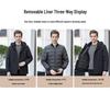 Men's 2025 Winter Removable Liner Down Jacket: Thick Warm White Duck Down Business Casual Coat