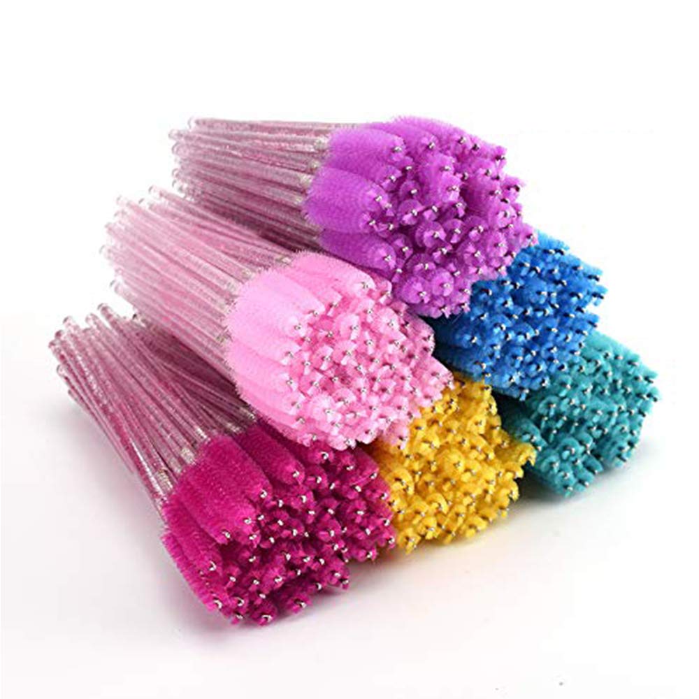 

ATOMUS 300pcs Mascara Eyelash Brush Mascara Wand Disposable Eyelash Applicator Makeup Brush with Crystal Handle for Cosmetic Eyelash Extensions (6