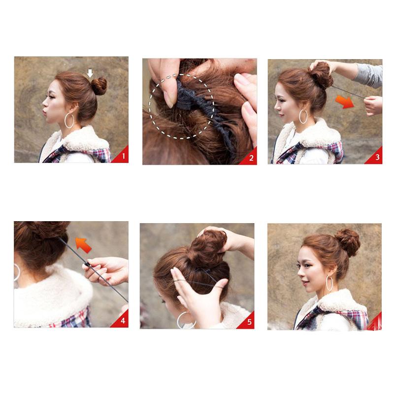 Chignon Updo Elastic Drawstring Hair Bun Pad In Black Brown Colors Straight Curly Hairpieces for Women Ladies