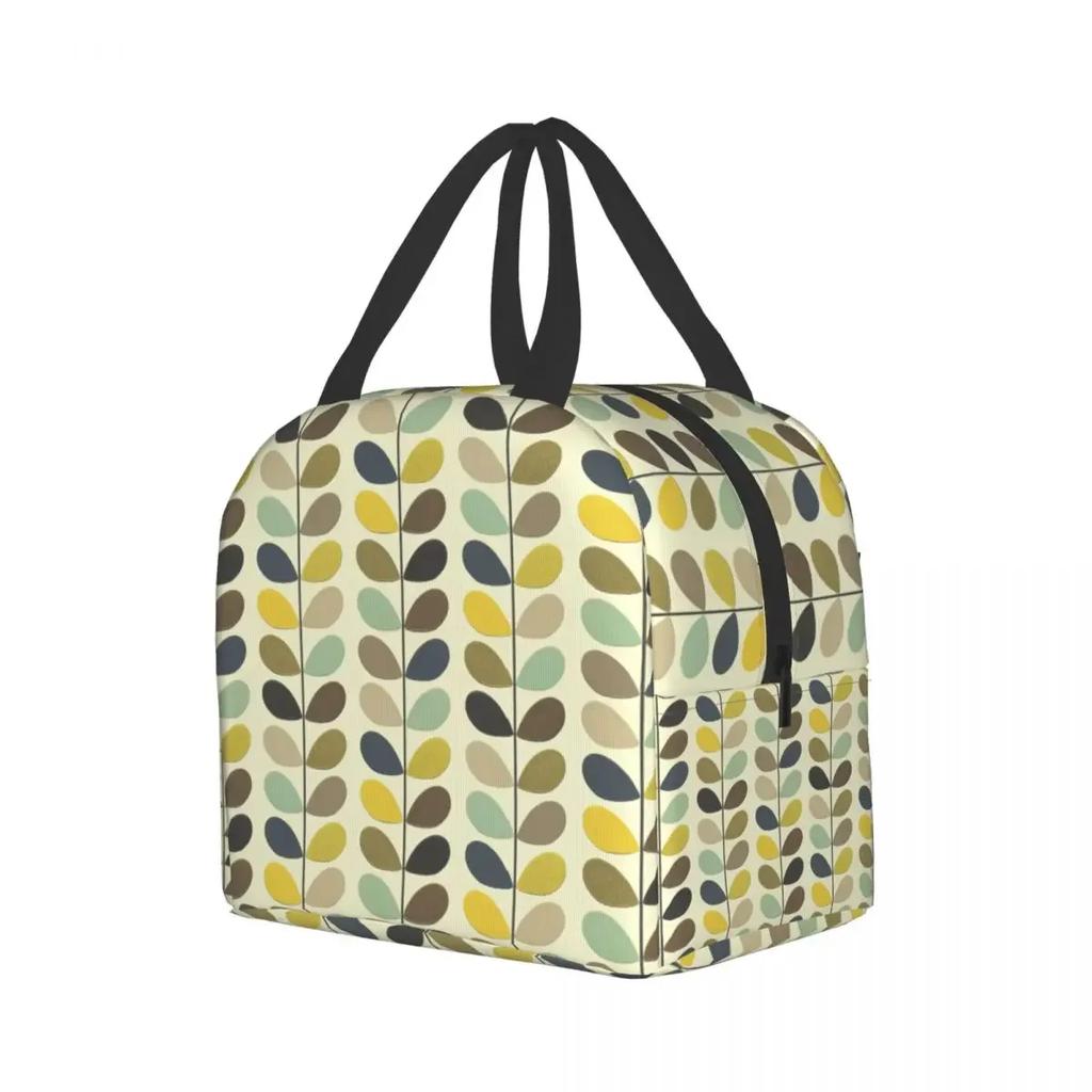 Orla Kiely Multi Stem Thermal Insulated Lunch Bag Scandinavian Flower Portable Lunch Tote for Outdoor Picnic Storage Food Box