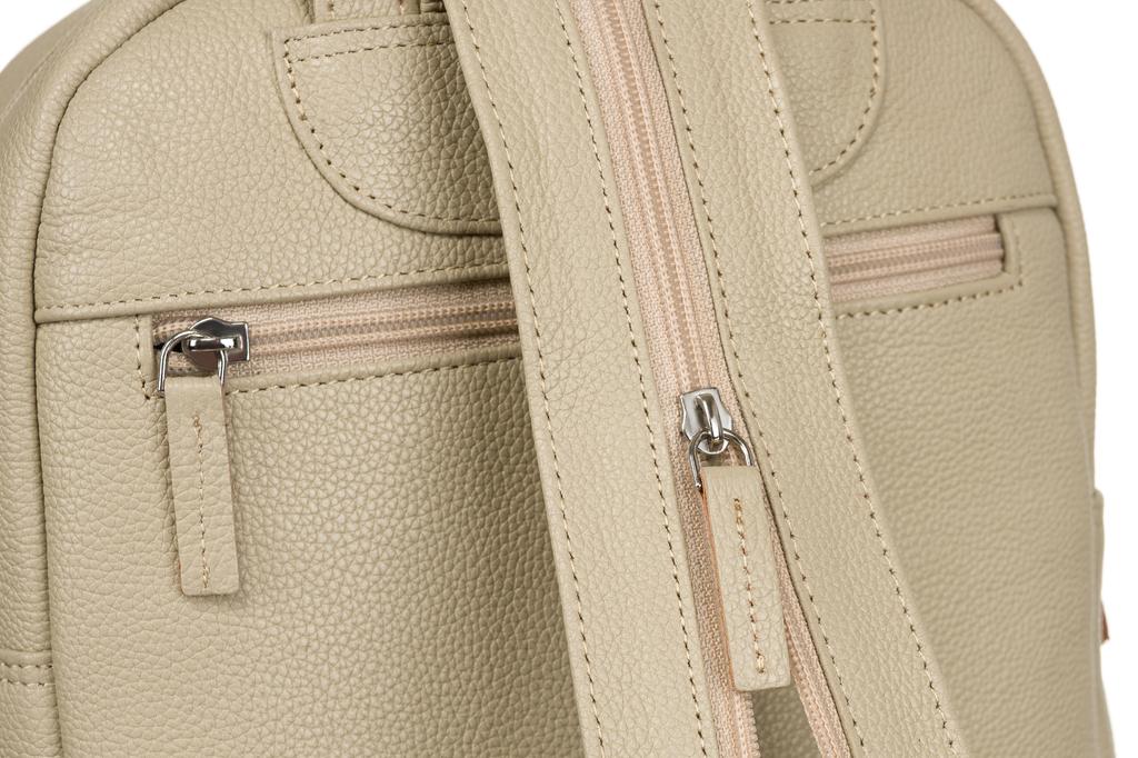 Leather Backpack RV-2629-FTS-3004 Beige