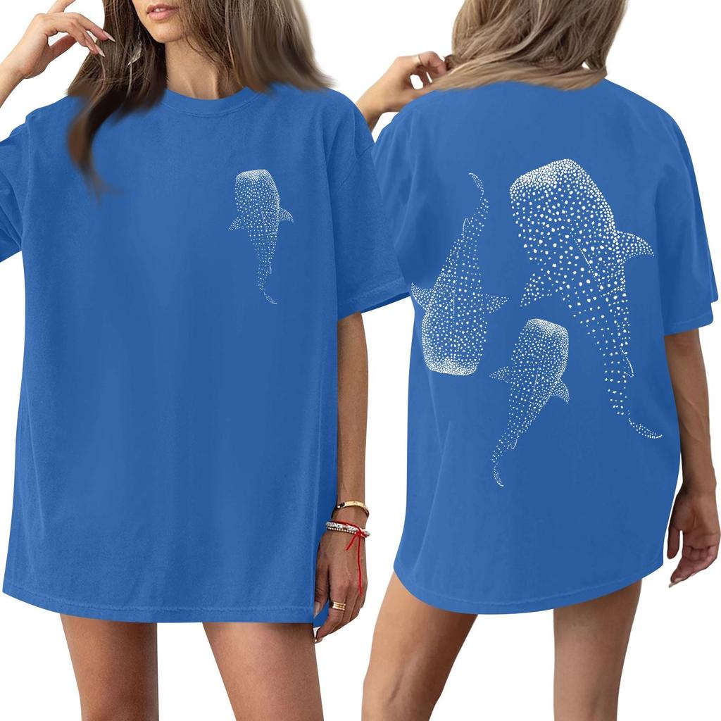 Women's Round Neck Printed Short-sleeved T-shirt Top