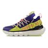 Li Ning Essence Stringate PRM Resistenti all'Abrasione Traspiranti Basse Vintage Scarpe da Basket Blu Giallo AGBP053-1