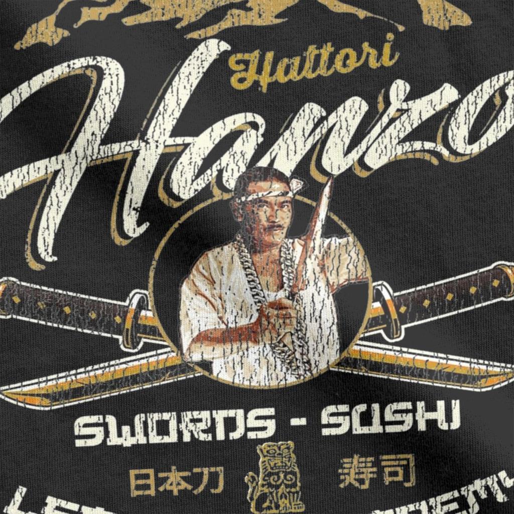 Hattori Hanzo Sushi And Swords Worn Out Kill Bill T Shirts Men's Cotton Funny T-Shirt O Neck Tees Clothes Birthday Present