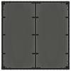 Outdoor Table Set 3 Pcs Black and Cream White 90 X 90 X 75 Cm