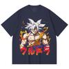 2026 Summer Dragon Ball Super Goku Ultra Instinct Unisexs TShirt Flame Graphic Cotton Oversize Breathable Casual Short Sleeve Tee