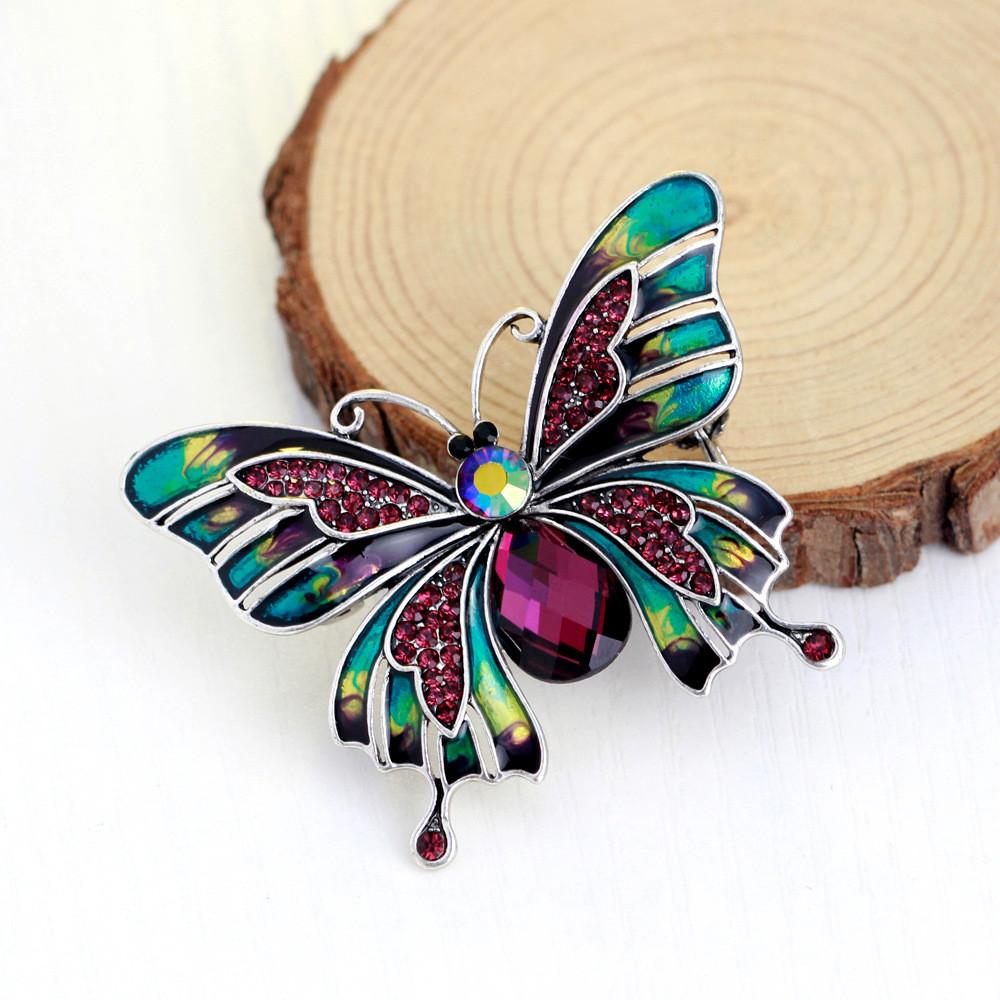 Schmetterlings Broschen Pin Mit Strasssteinen Für Frauen Mode Accessoires