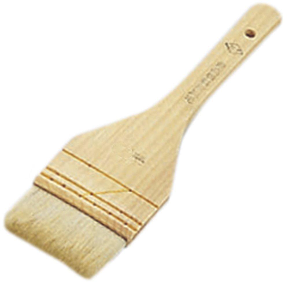 M.T. Torimatsu Professional Wooden Handle Kitchen Brush, White, 3-Tiered (Goat), 4.0 Inches, 4001708