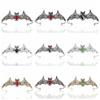 Dark Halloween Bat Hairband Metal Halloween Tiara Temperament Rhinestone Crowns  Party