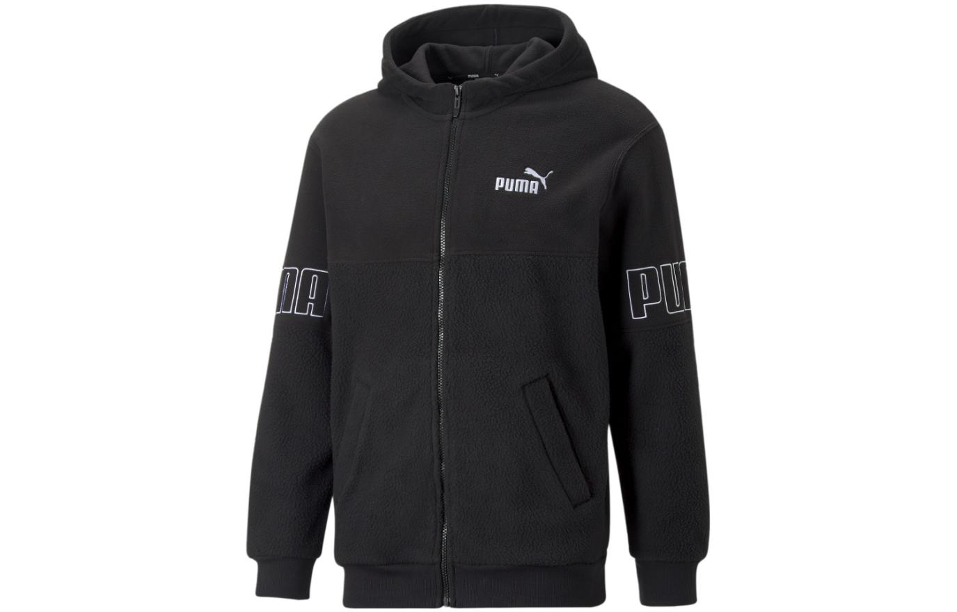 PUMA Свитшоты Мужские Черный С капюшоном Умеренный Кардиган 672447-01 XXL