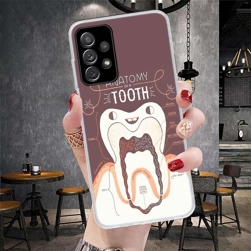 Wisdom Teeth Dentist Tooth Soft Phone Case For Samsung Galaxy A13 A14 A15 A16 A17 A53 A54 A55 A56 A57 A33 A34 A35 A36 A37 A23 A2