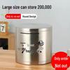 Round Stainless Steel Piggy Bank: Large Capacity, Drop-Proof, Impact-Resistant, In-Only Design