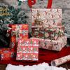 1Sheet Christmas Wrapping Paper Vintage Truck Snowman Santa Bells Pattern Xmas Gift Wrapping Paper New Year Party Gift Pack