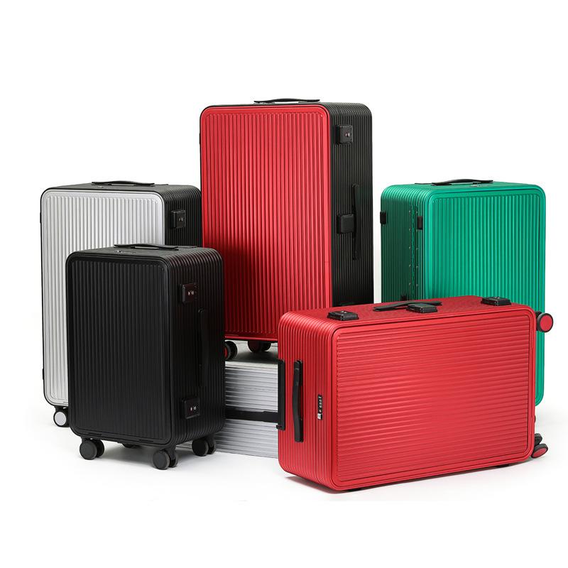 Super Thick Aluminum-Alloy Suitcase, 20-Inch Side-Opening, 24-Inch Front-Opening, 26-Inch Trolley Case for Men and Women