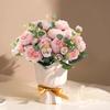 Artificial Flower Silk Rose Outdoor UV Protection Wedding Bridal Bouquet Christmas Home gardenDecorations Diy Gift Box Hot Sales