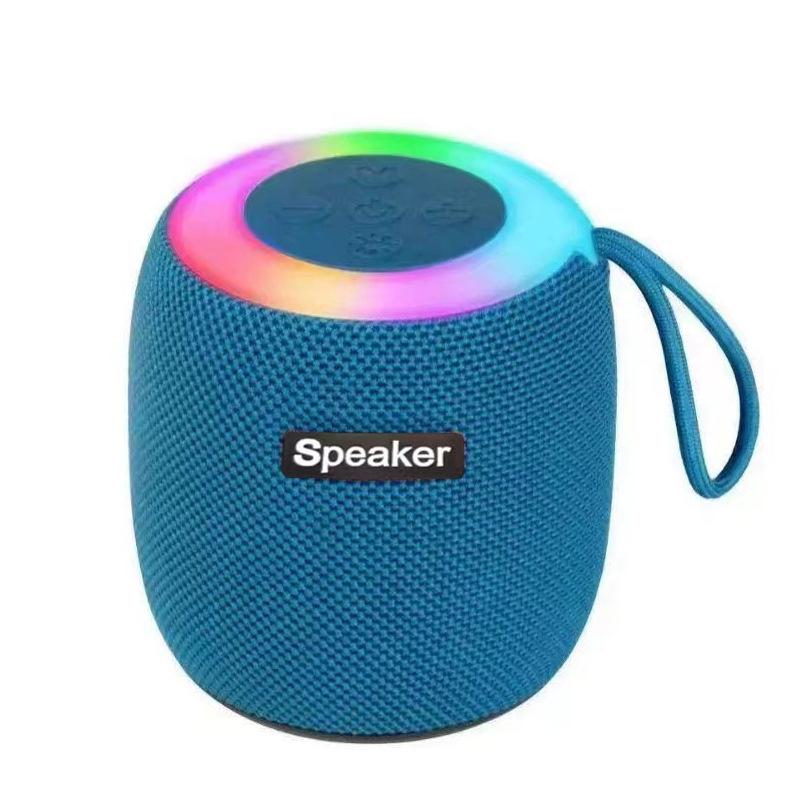 Altavoz Bluetooth inalámbrico portátil para exteriores, subwoofer, para coche y hogar con luces de colores, pequeño altavoz mini atmosférico