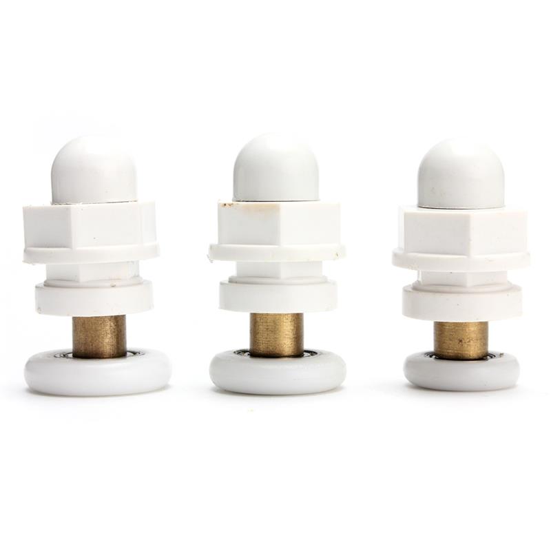 4PCS/lot 23mm-25mm Dia Partiality Shower Bath Door Runners Wheels Pulleys Long Lasting Easy Glide Rollers