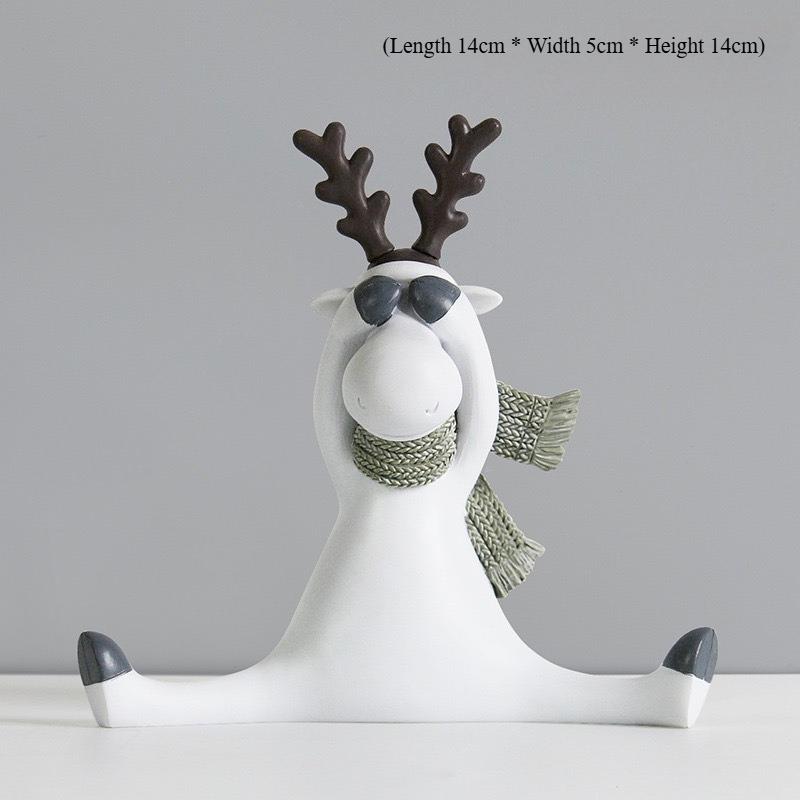

Статуэтка Рождественского Оленя из Смолы Ручной Работы Праздничный Праздничный Декор для Дома, Офиса, ТВ-Тумбы и Рабочего Стола Олень Рождественский Декор