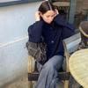 Women's Hot Style Autumn & Winter Wool Double-Sided Coat, Short Stand-Up Collar, Single-Breasted, Elegant Design