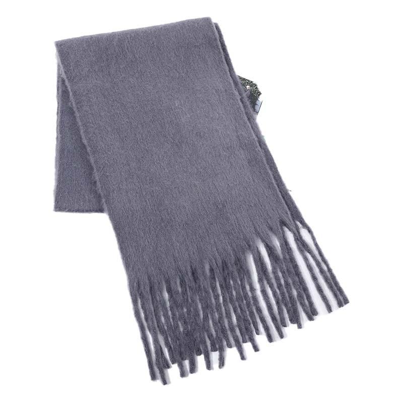 New style solid color pulled hair thickened warm scarf women's winter fashion men's women's scarf scarf scarf shawl