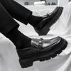 Men's Leather Loafers Shoes Round Toe Black Retro Cowhide Footwear Offer  Trend Male Casual Shoe Shipping Free Comfortable