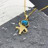 Necklace popular hot sale azure blue starry sky necklace accessories women's light luxury high sense hot sale planet versatile titanium steel necklace