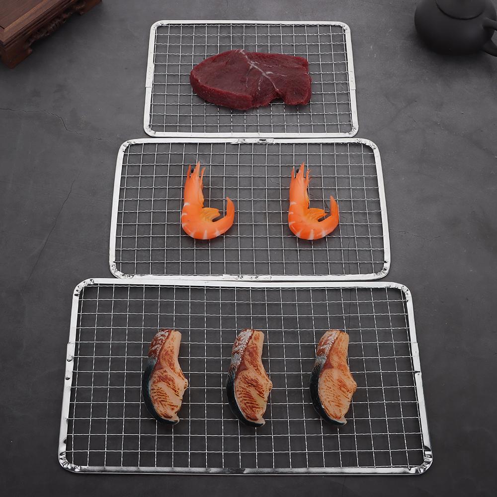 Durable Disposable Barbecue Net Square Lightweight Grilling Net Edge Binding Grill Racks