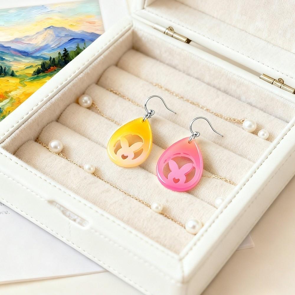 Cute Easter Silicone Mold Non-stick Non-toxic Rabbit Egg Epoxy Mold Reusable DIY Crafts Jewelry Mould Easter Decoration