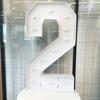 1 Pezzo 120cm Grande Pannello Numeri Luminosi 3D, Cornice in Carta 0-9 con Base, Segno Numerico LED per Festa di Compleanno Anniversario Traguardo Decorazione Laurea Prom 2026