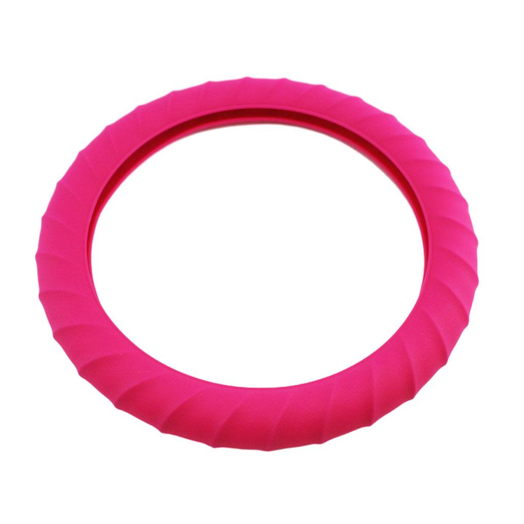36-40cm Funda Universal de Silicona para Volante de Coche Elástica Tipo Guante Textura Suave Multicolor Auto Decore Fundas Accesorios